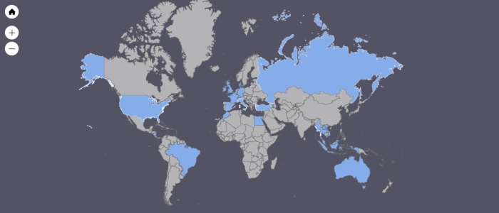 Countries visited